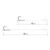 Delphin Fluoro Sting Feeder Rig 12cm Fluorocarbon Bas de ligne pré-noué 8 hameçon Chinu 10pcs