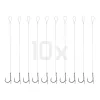 Delphin Fluoro Sting Feeder Rig 12cm Fluorocarbon Bas de ligne pré-noué 8 hameçon Chinu 10pcs