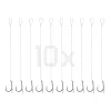 Delphin Fluoro Sting Feeder Rig 8cm Fluorocarbone Bas de ligne prémonté 6 Hameçon Turner 10 pièces