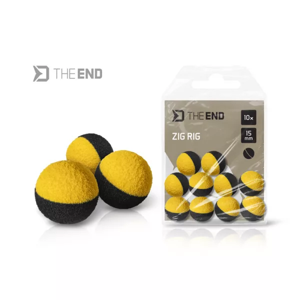 Delphin TheEnd Noir-Jaune 15mm Zig Rig 10 pièces