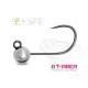 Delphin T-Area BL Tungsten Jig 4,6mm 0,9gr 6 Micro Tête de Jig en Argent 5pcs