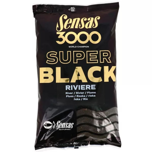 Sensas 3000 Super Noir Rivière Amorçage 1kg