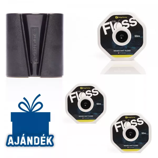 RidgeMonkey The Floss ligne de fixation d'appât Triopack AVEC accessoire Ezee Knot CADEAU