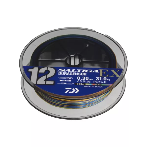 Daiwa Saltiga Durasensor 12 Braid EX+Si3 Multi-Color 0,30mm 300m Fonott Főzsinór