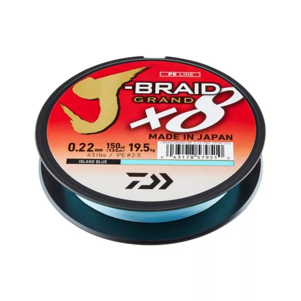 Daiwa J-Braid Grand X8 Kék 0,06mm 135m Fonott Főzsinór