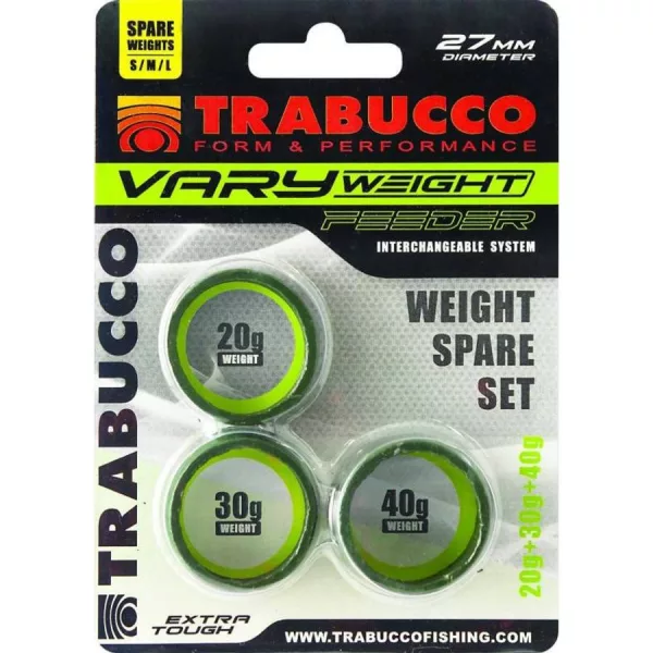 Trabucco Vary Weight Distance Cage Feeder 20gr, 30gr, 40gr Kit de Poids pour Panier Feeder