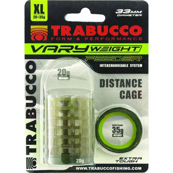 Trabucco Vary Weight Distance Cage Feeder XL 20gr, 35gr Panier Feeder à Poids Interchangeables