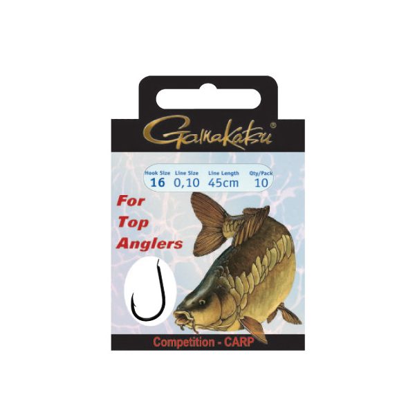 Gamakatsu pré-monté BKS Bronze 12 10db/csomag Hameçon à bouillette à palette avec ardillon