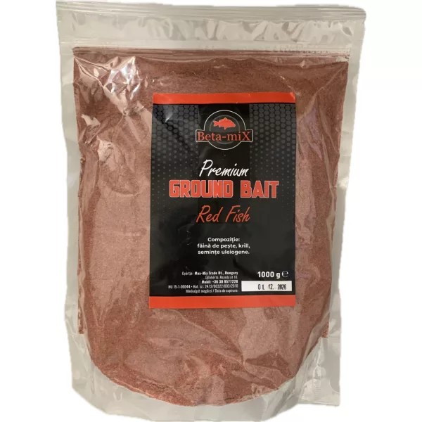 Betamix Amorçage Premium Red-Fish Krill Method Mix Crevette-Calamar 1000gr