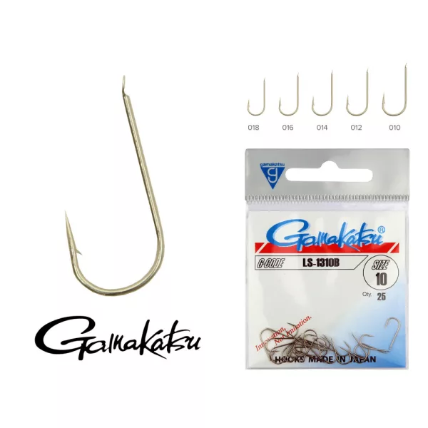 Gamakatsu LS-1050N/018 Argent 18 25 pièces/paquet Hameçon Feeder à palette et à ardillon