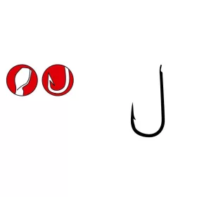   Gamakatsu LS-1312F Hooks Black #12 Hameçon barbelé à palette