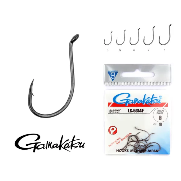 Gamakatsu LS-3310G/012 Or 12 25db/csomag À palette À ardillon Hameçon à carpe