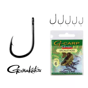   Gamakatsu G-Carp specialist Noir 1/0 10 pièces/paquet Hameçon feeder à œillet barbelé