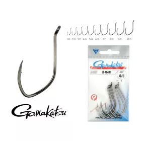   Gamakatsu LS-4644F/900 Noir 9/0 3 pièces/paquet Hameçon à œillet barbelé pour poisson carnassier