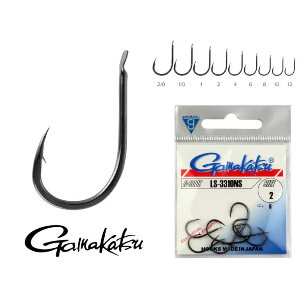 Gamakatsu G-Carp A1 Specialist Noir 12 10 pièces/paquet Hameçon feeder à œillet barbelé