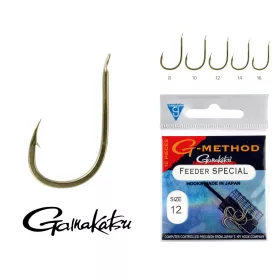   Gamakatsu Feeder Special Bronze 8 10 pièces/paquet Hameçon Feeder à palette et à ardillon