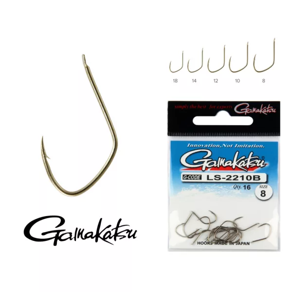 Gamakatsu LS-1810B/012 N/L Argent 12 16 pièces/paquet Hameçon feeder à palette et à ardillon