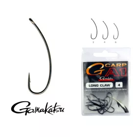   Gamakatsu G-carp A1 Long Claw Noir 2 10 pièces/paquet Hameçon feeder à œillet barbelé