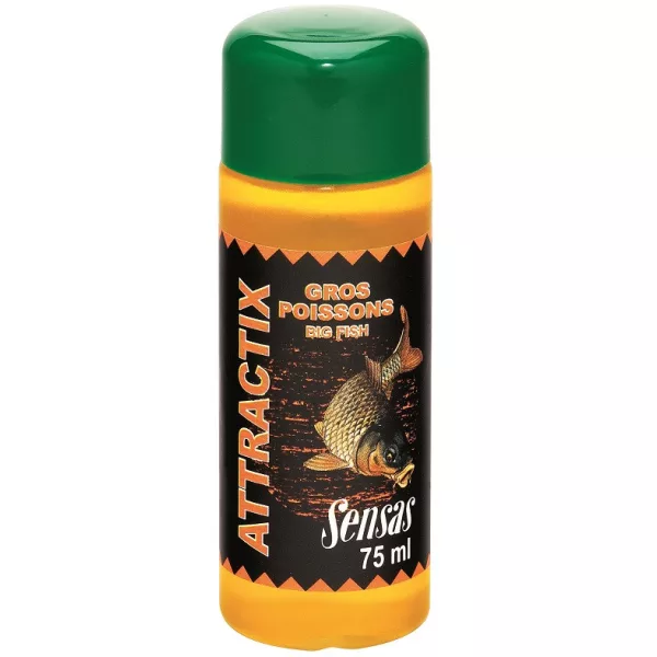 Sensas Attractix Carpe-Gros Poisson Arôme Liquide 75ml