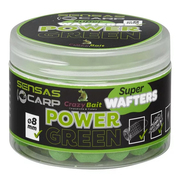 Sensas Wafters Super Power Green Ail 8mm Wafters 80gr