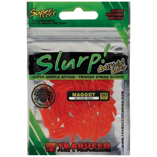 Trabucco Slurp Bait Asticot Rouge Sang, Asticot artificiel Rouge Sang 50db