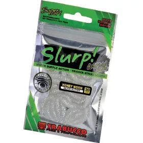   Trabucco Slurp Bait Honey Worm XL Paillettes Argentées Larve d'abeille 25db