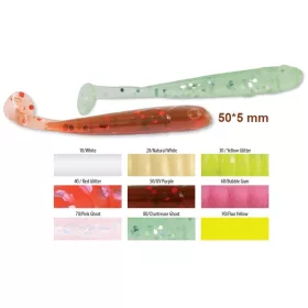  Trabucco Slurp Bait T-Shad Bubblegum Leurre en Plastique 10 pièces