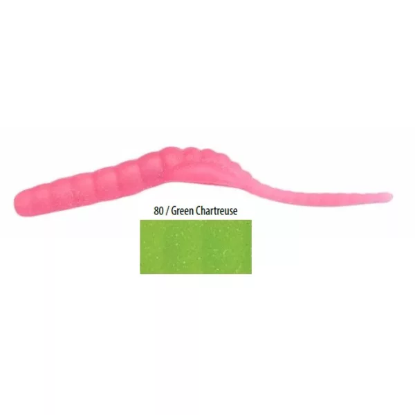 Trabucco Yummy Bait Tail Dancer Chartreuse 5cm Appât en plastique 8 pièces