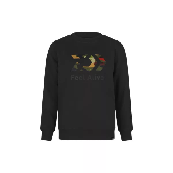 Daiwa D-VEC Crew Neck Camo Charcoal Pulóver L