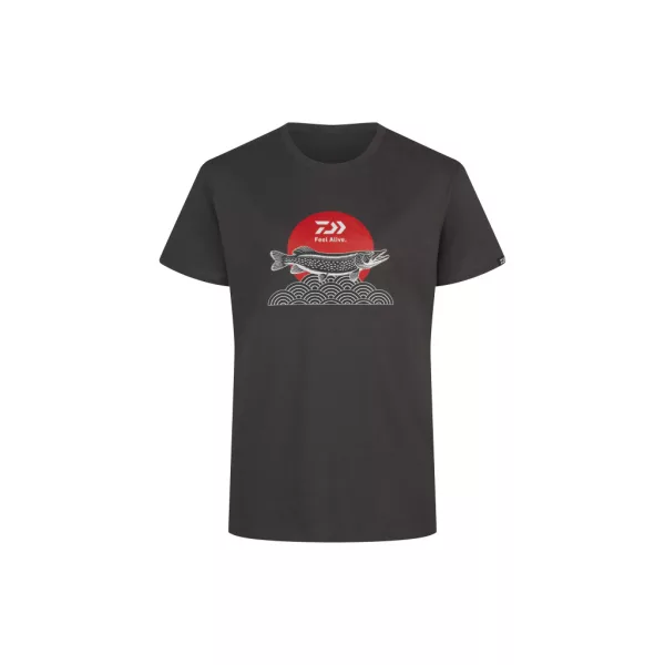 Daiwa Japan Pike Charcoal Póló M