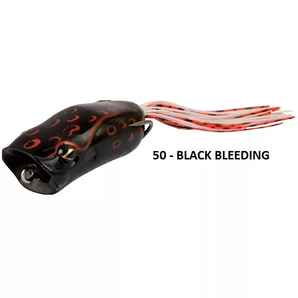 Rapture Popper Frog 6cm 15gr Noir Sanglant Grenouille en caoutchouc