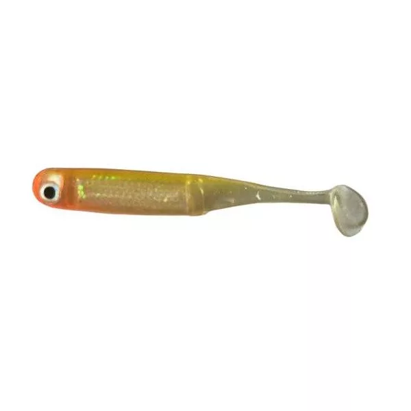 Rapture Mini Minnow Shad Tail 4,5cm Clown Chart Leurre en caoutchouc souple 6 pièces