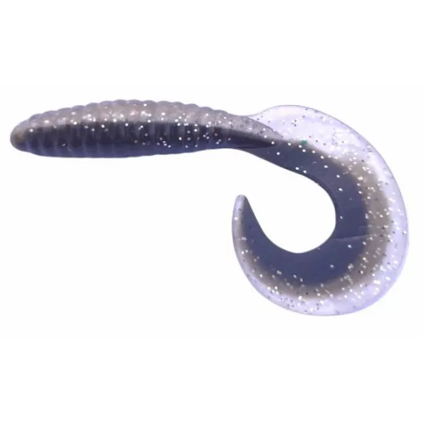 Rapture Fun Tail Grub 6,5cm Noir Argent Leurre plastique 10 pièces