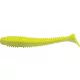 Rapture Leurre souple Nervuré Swing Shad 9,5cm Fantôme Chartreuse Leurre en plastique 7 pièces