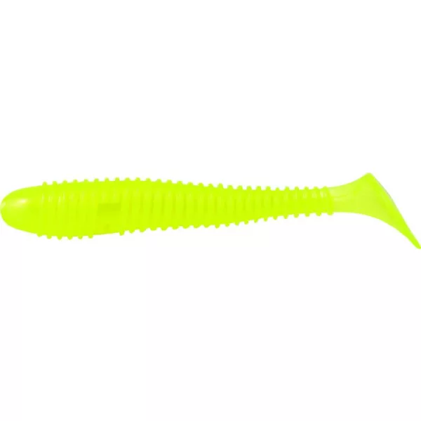 Rapture Ribbed Swing Shad 4cm Neon Yellow Leurre plastique 14 pièces