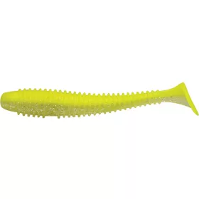   Rapture Ribbed Swing Shad 4cm Chartreuse Ghost Leurre plastique 14 pièces