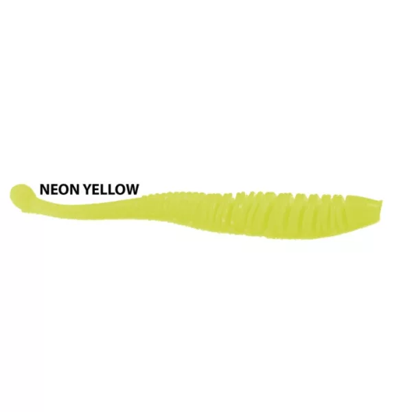 Rapture Evoke Worm 6cm Jaune Néon Leurre plastique 12 pièces