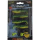 Rapture Kit Leurre souple Slugger Shad 5,5cm Jaune & Bleu 4+2 pièces Kit de leurres artificiels