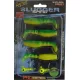 Rapture Kit Leurre souple Slugger Shad 7,5cm Jaune Citron 4+2 pièces Kit de leurres artificiels
