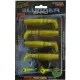 Rapture Kit Leurre souple Slugger Shad 7,5cm Fantôme Chartreuse 4+2 pièces Kit de leurres artificiels
