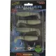 Rapture Kit Leurre souple Slugger Shad 7,5cm Luminescent 4+2 pièces Kit de leurres artificiels