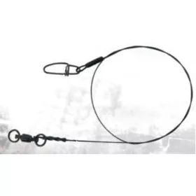   Trabucco Titanium Leader 20lb 12 Bb/Snap/Bas de ligne en Titane avec agrafe et émerillon à roulement à billes