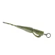 K-Karp DT XTR Clip 90cm Bas de ligne plombé vert avec attache rapide 2p.