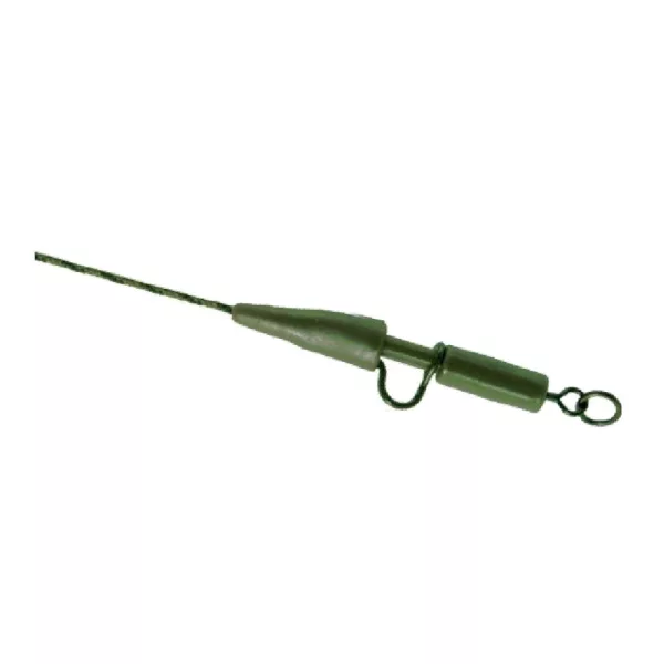 K-Karp DT Metal Clip 90cm Bas de ligne plombé marron avec clip de sécurité 2p.