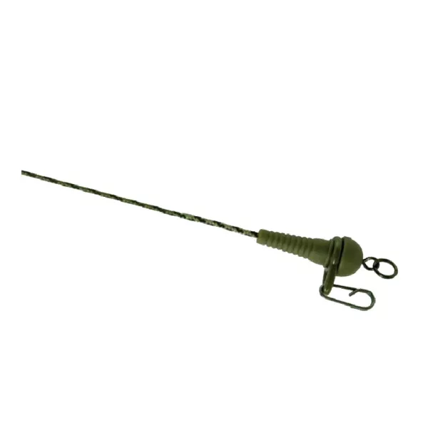 K-Karp DT Sleeve Rig 90cm Bas de ligne plombé marron avec clip de sécurité 2p.