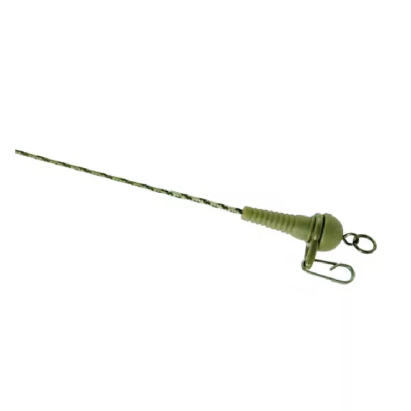K-Karp DT Sleeve Rig 90cm Bas de ligne plombé vert avec clip de sécurité 2p.