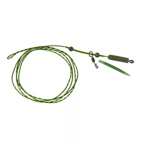   K-Karp DT Heli Rig 90cm Bas de ligne plombé vert avec clip de sécurité 2p.