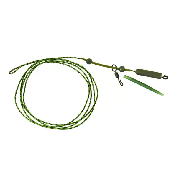 K-Karp DT Heli Rig 90cm Bas de ligne plombé vert avec clip de sécurité 2p.