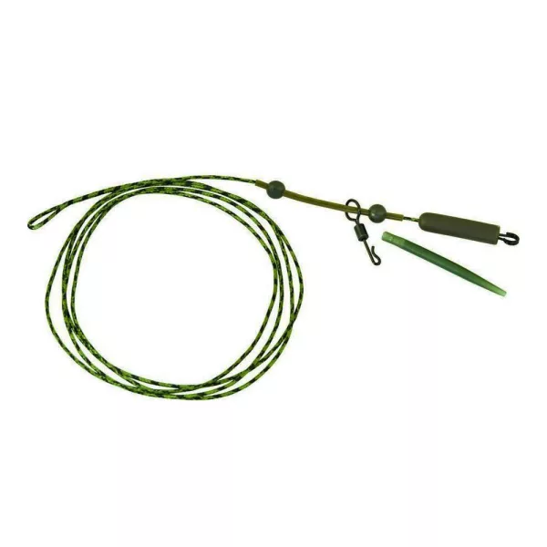 K-Karp DT Heli Rig 90cm Bas de ligne plombé marron avec clip de sécurité 2p.
