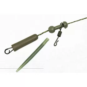   K-Karp DT Chod Rig 90cm Bas de ligne plombé vert avec clip de sécurité 2p.